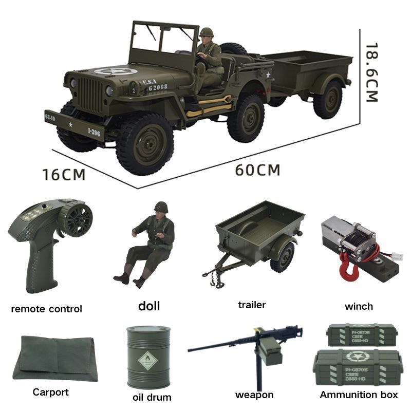 Kids Toys Under $10 - JJRC C8815 Auto RC 1941 JEEP