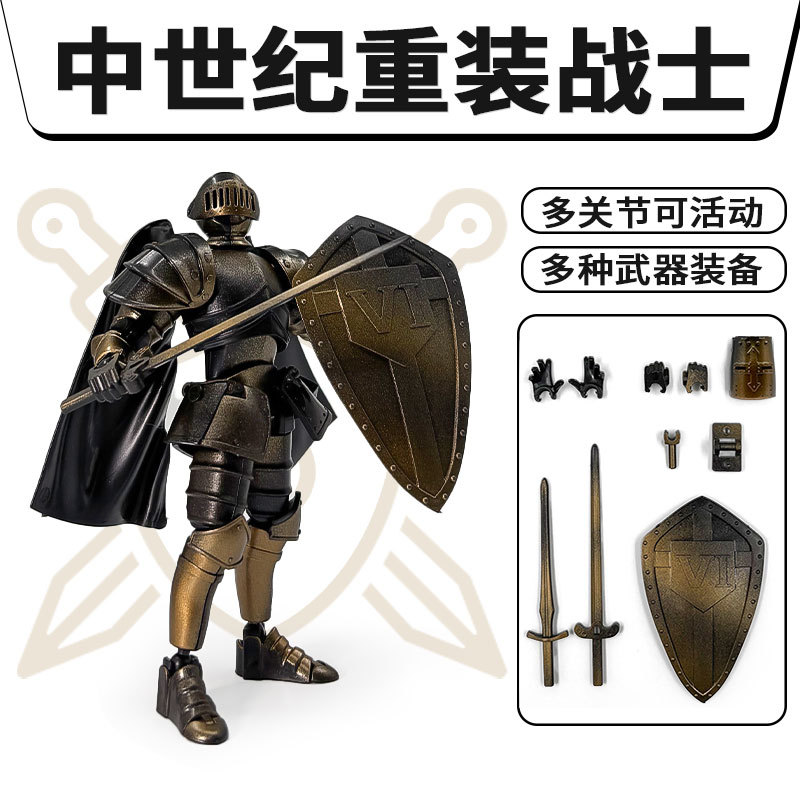 Kids Toys Doll - Bambola Vintage Guerriero Medievale Multi-Articolata, Bambola